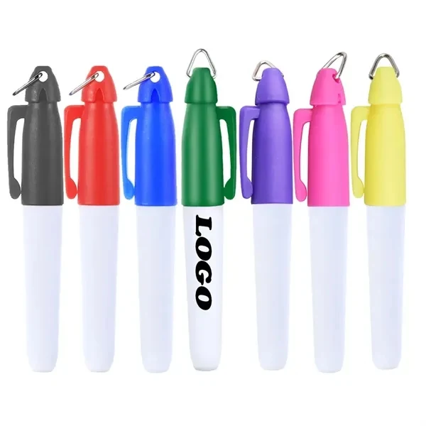 Golf Ball Marker Line Drawing Pens with Keychain for Office, School and Events 1