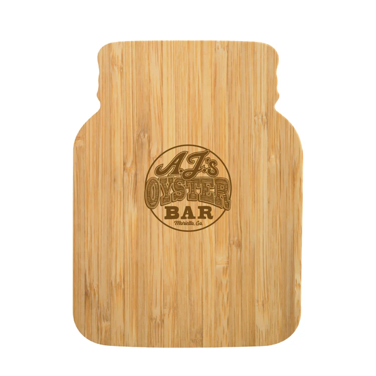 12" Mason Jar Bamboo Cutting Board 1