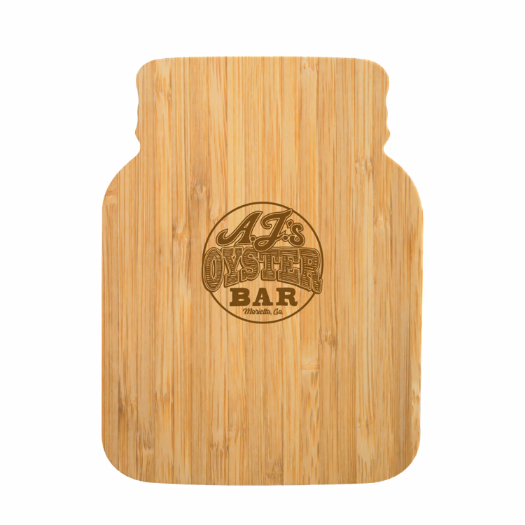 12" Mason Jar Bamboo Cutting Board
