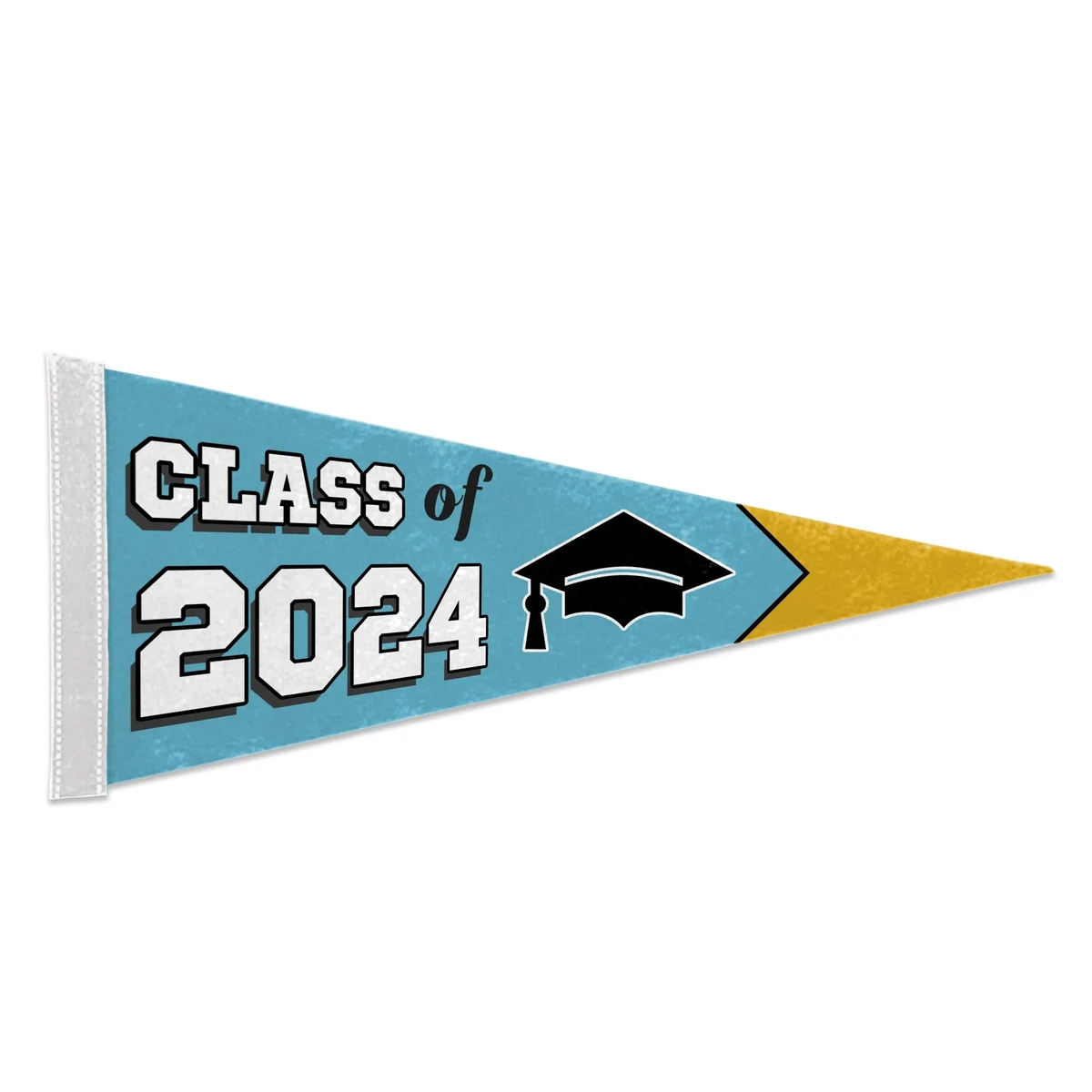 12"x30" Custom Full Color Printed Felt Pennant - 1ply 2-Side 1