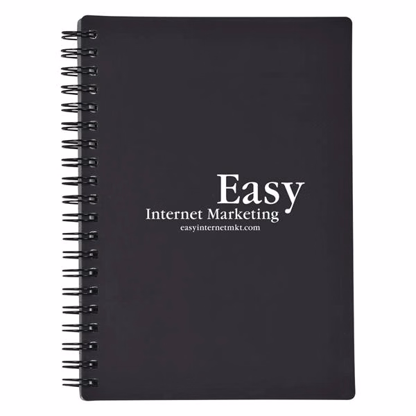 Spiral Notebook with PVC Cover And Cardboard Back