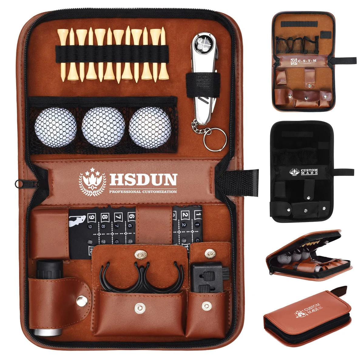 8-In-1 Golf Accessory Kit With Portable PU Organizer Bag 1