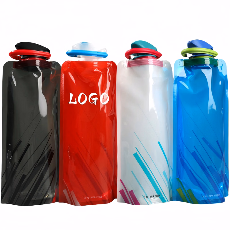Outdoor Sports Water Bottle Plastic Foldable Bag