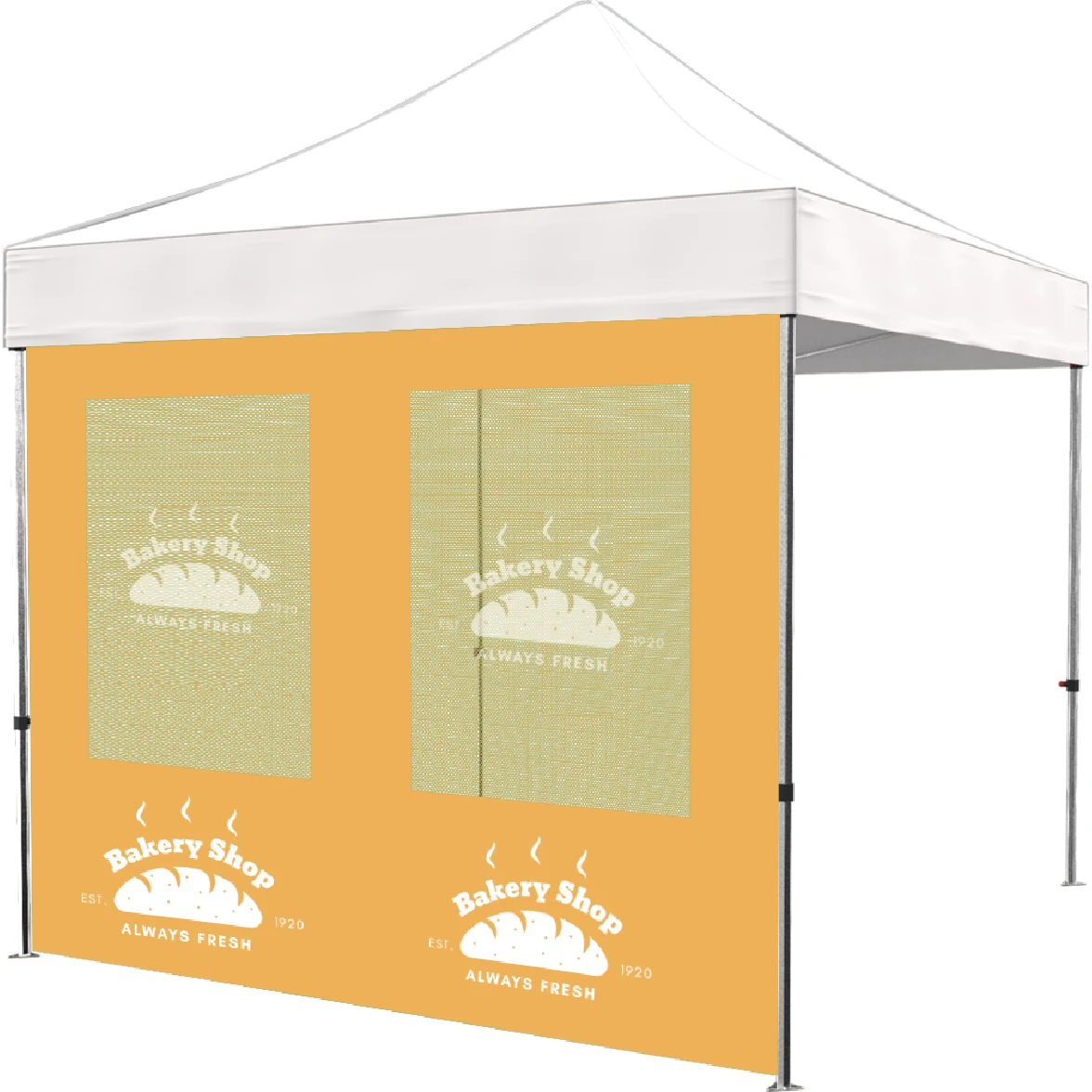 10ft Full Tent Wall Only - 1 Side Imprint w/Double Polyester Window 1