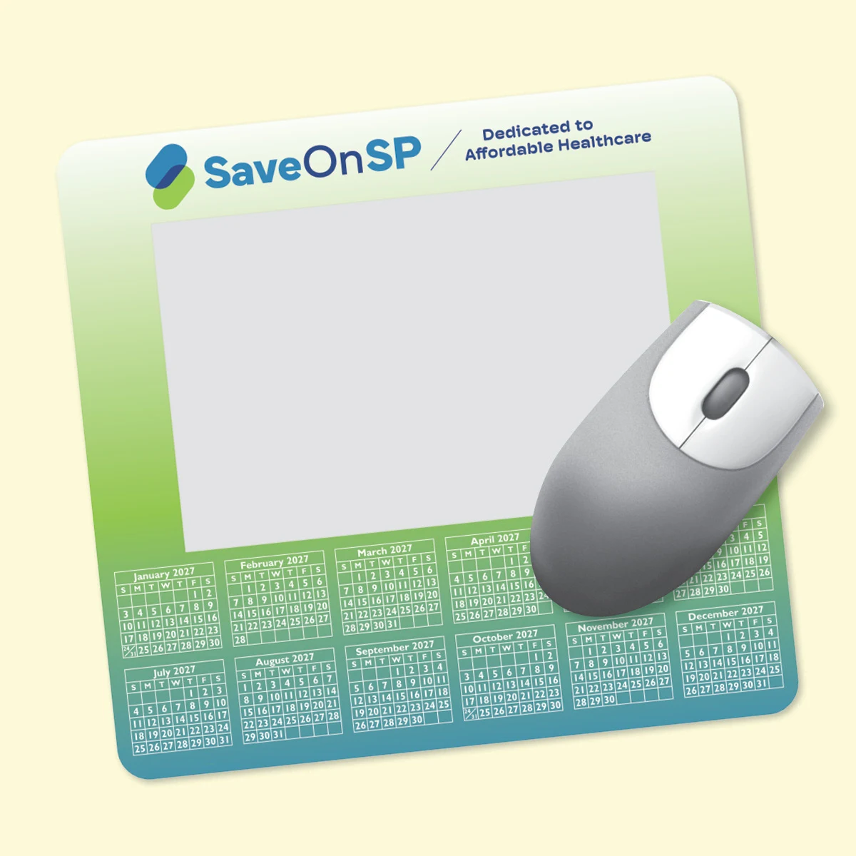 Frame-It Flex DuraTec 7.5"x8"x3/16" Calendar Mouse Pad 1