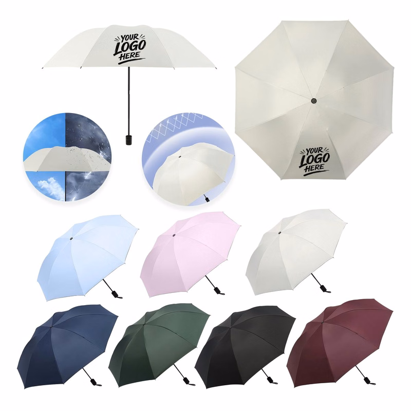 23in Auto Umbrella UPF50 Windproof Travel Umbrella