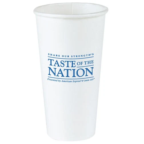 20 oz White Disposable Paper Cup 1