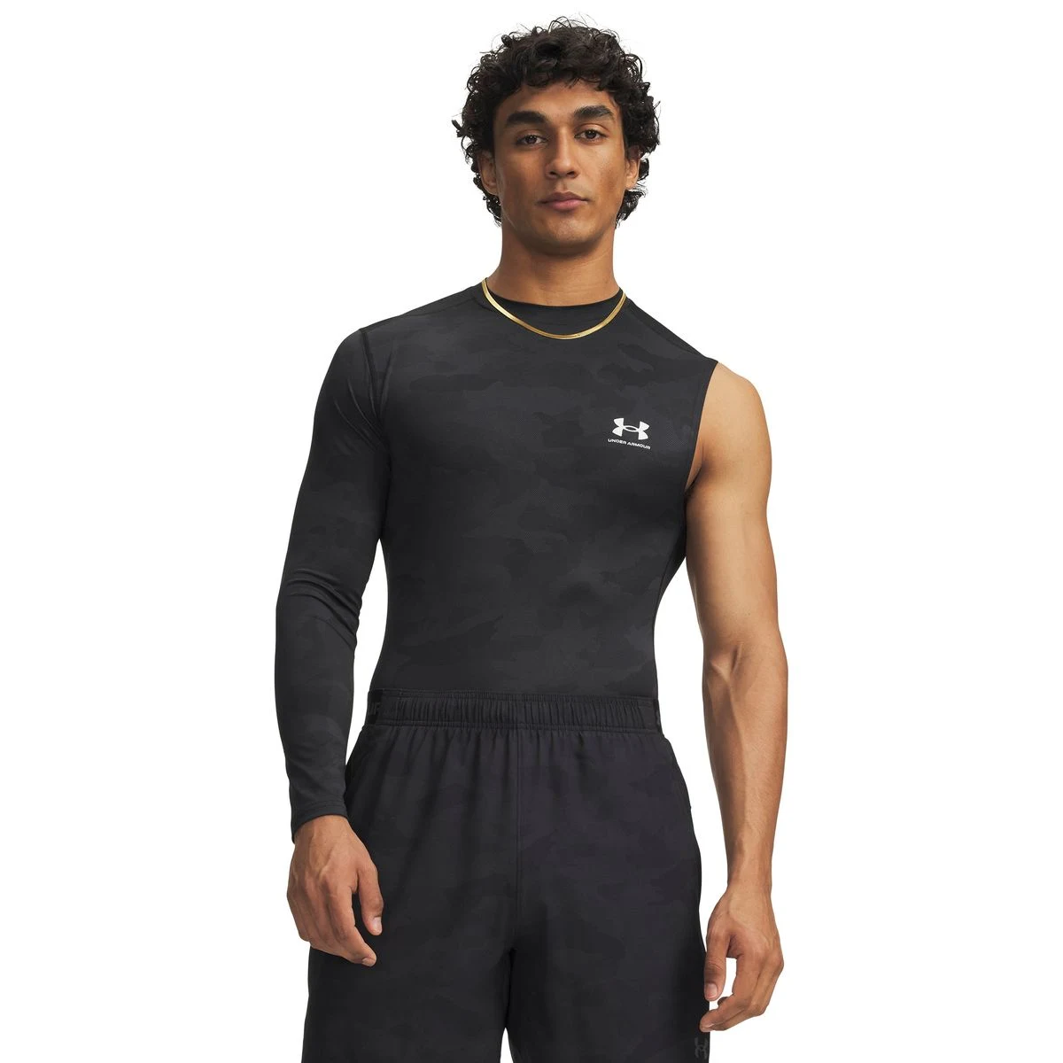 HeatGear Asymmetrical Right Top Printed Men's Long Sleeve 1