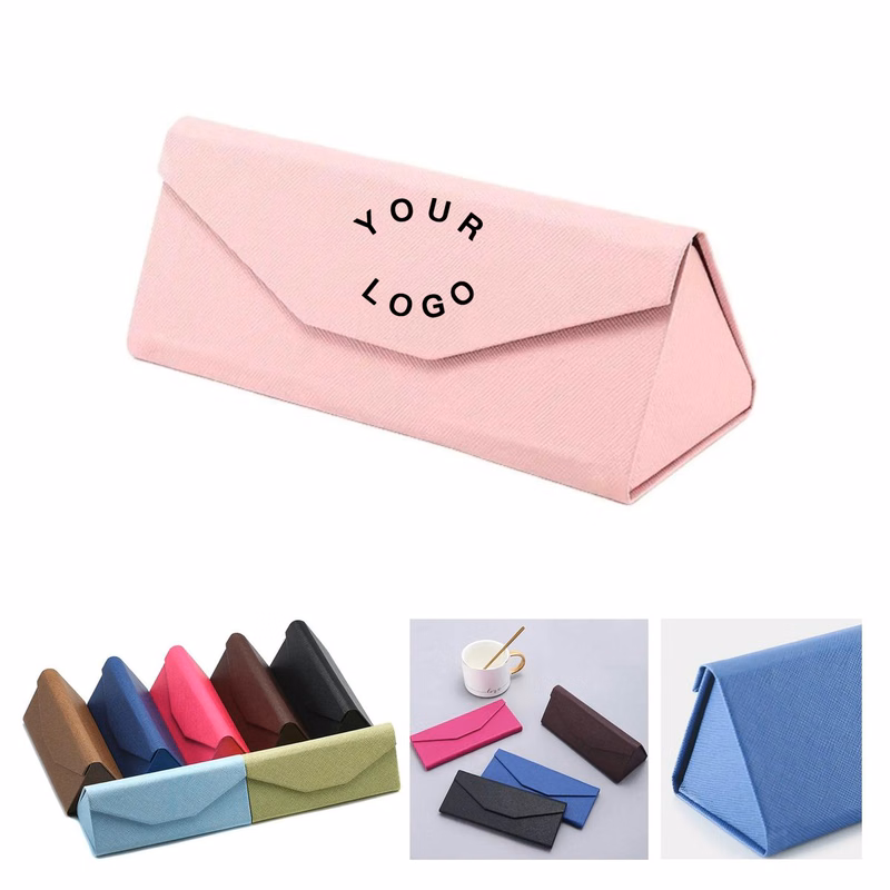 Hard Shell Metal Leather Eyeglass Case