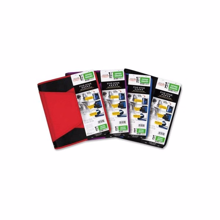 Five Star Zipper Binder - Assorted Colors