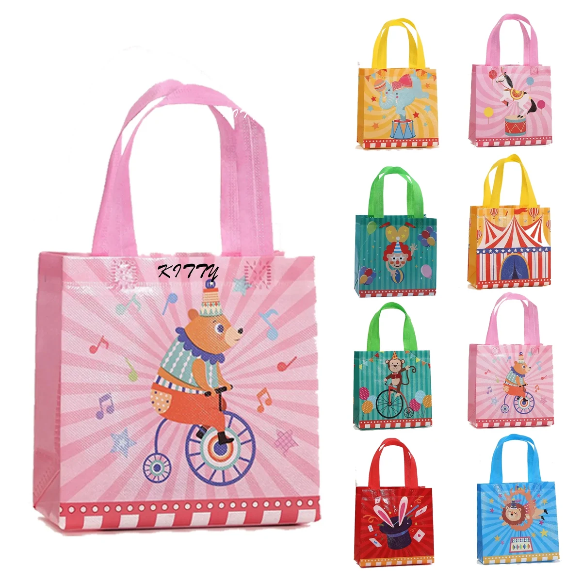 Children's Gift Tote Bag With Circus Print 1