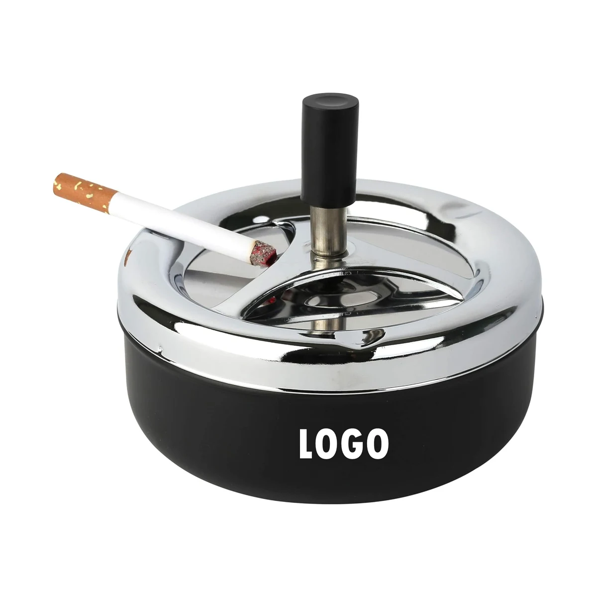 Round Push Down Cigarette Ashtray 1