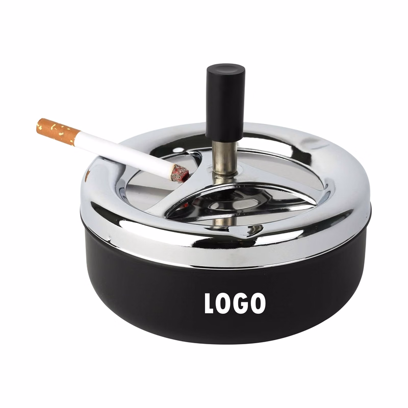 Round Push Down Cigarette Ashtray