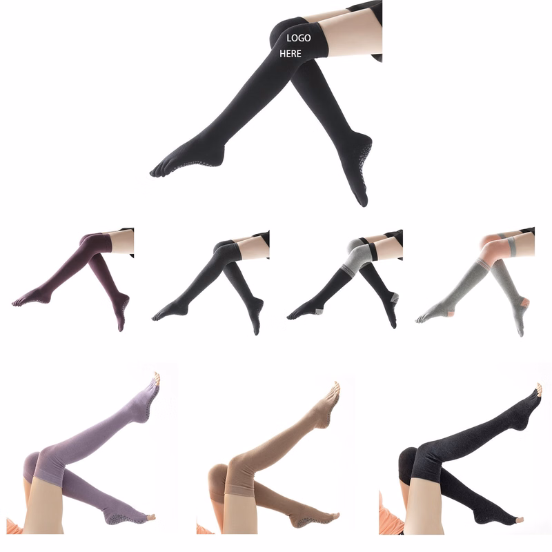 Knee High Toeless Long Non-Slip Grip Socks