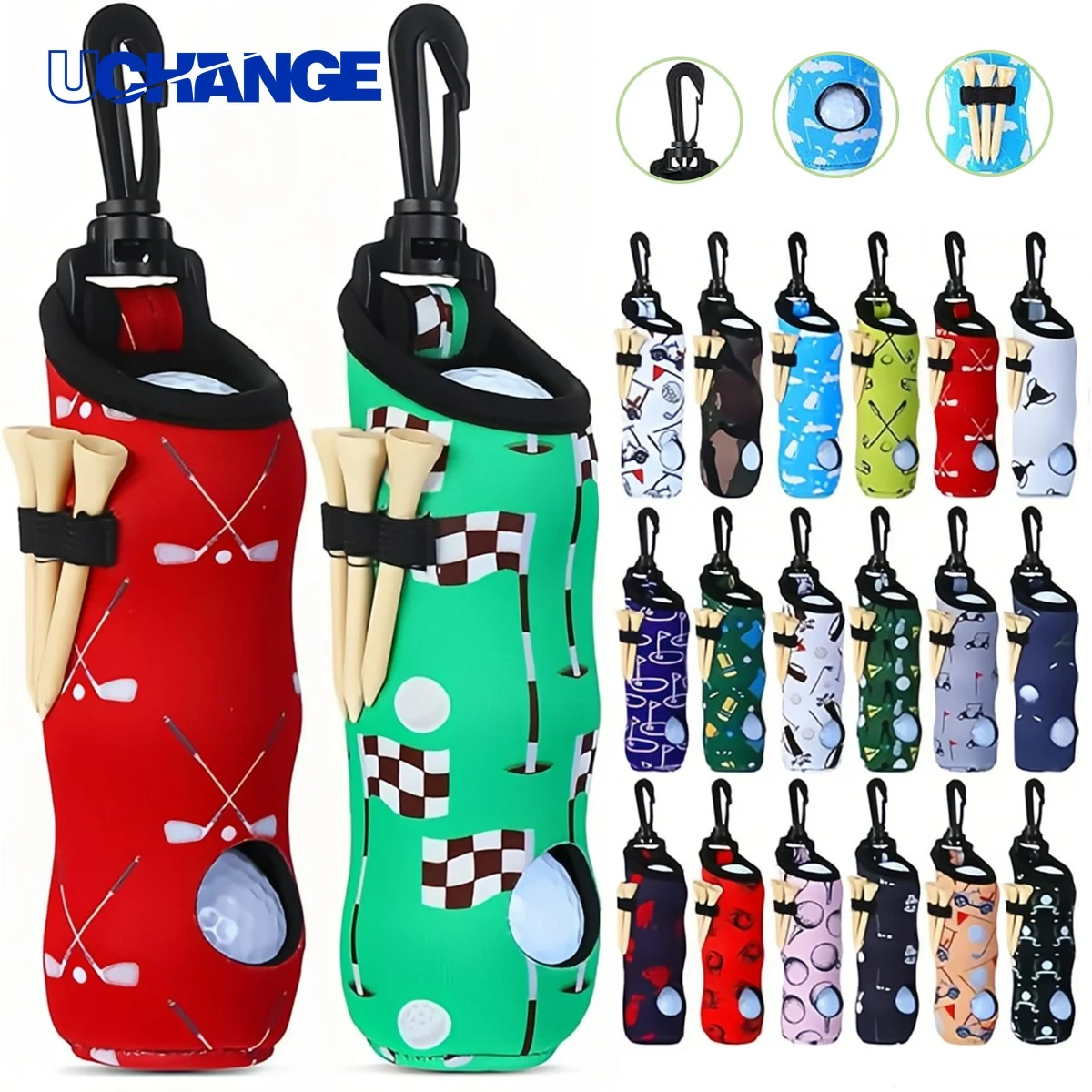 Golf Ball Carry Bag Tee Holder Pouch 1