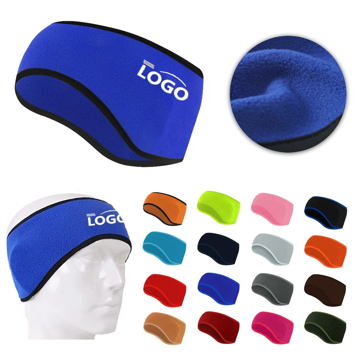 MOQ100 Fleece Warm Ear Warmer Headband 1