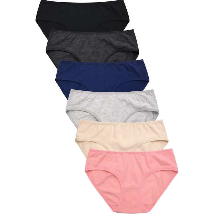 Sofra Ladies Extended Side Cotton Bikini Panties Small-XL 1