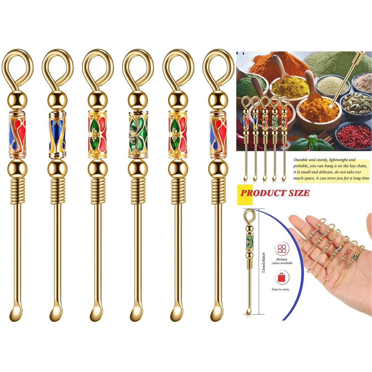 Retro Necklace Loop Pendant Tiny Spoon 1
