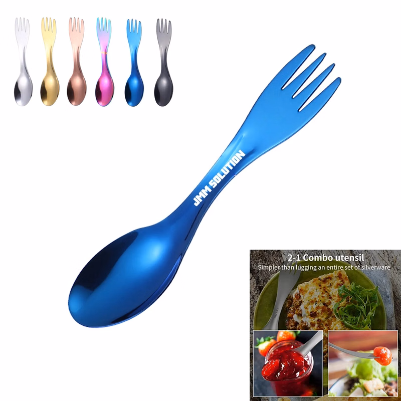 Spork 2 in 1 Fork Spoon Combo