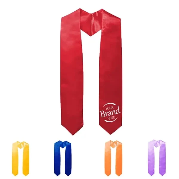 Custom Polyester Graduation Stole with Honor Stripe — Unisex Graduate Achievement 1