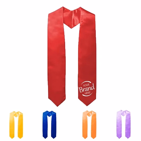 Custom Polyester Graduation Stole with Honor Stripe — Unisex Graduate Achievement
