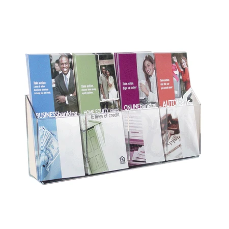 1-tiered 4 pocket Wall Mount Brochure Holder 1