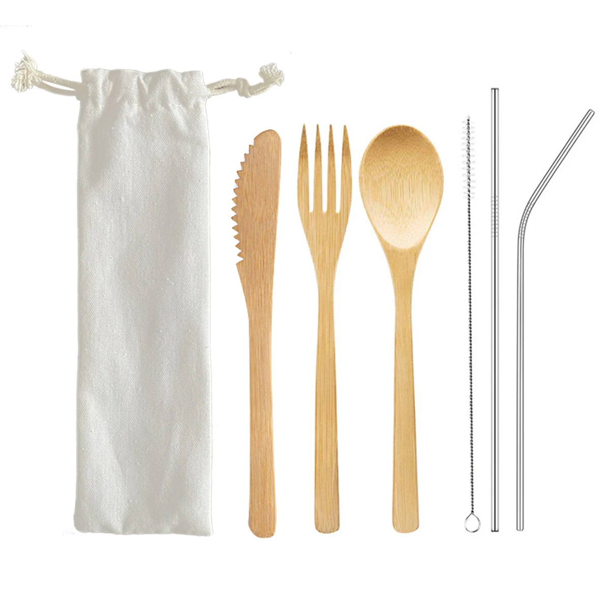 Travel Utensil Set With Portable Bag 1