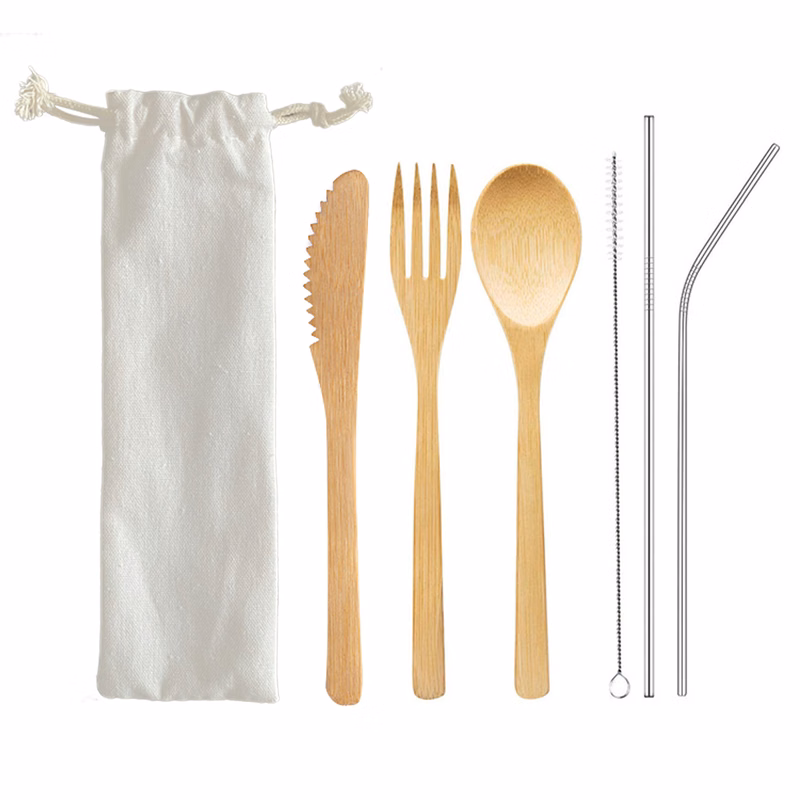 Travel Utensil Set With Portable Bag