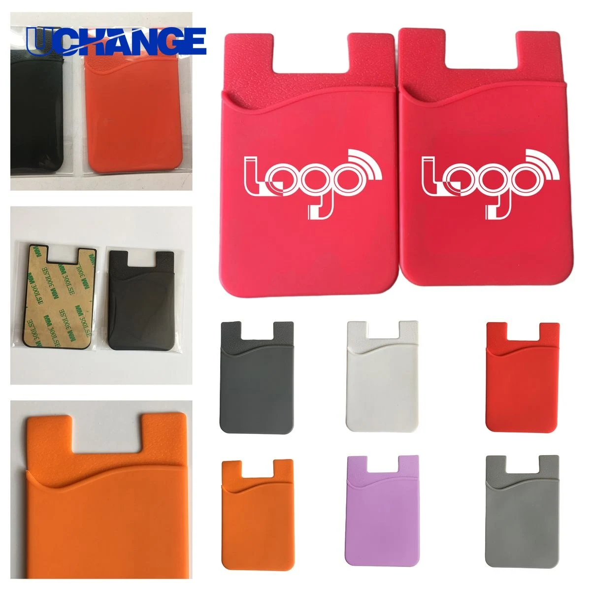 Flexible Stick On Phone Wallet for Cards 1