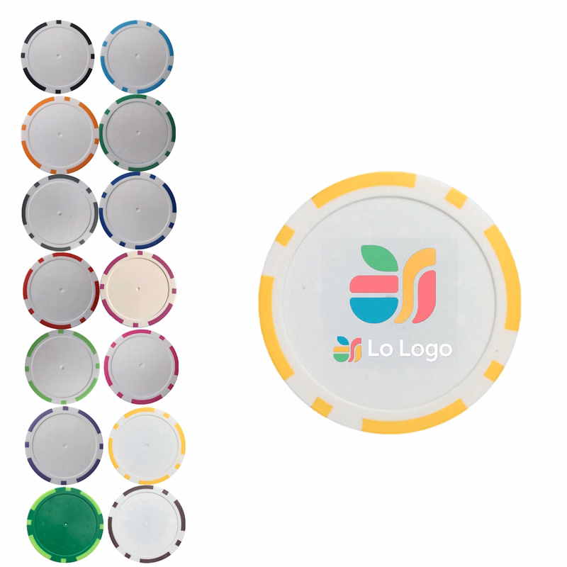 Blank Striped Poker Chip MOQ 50