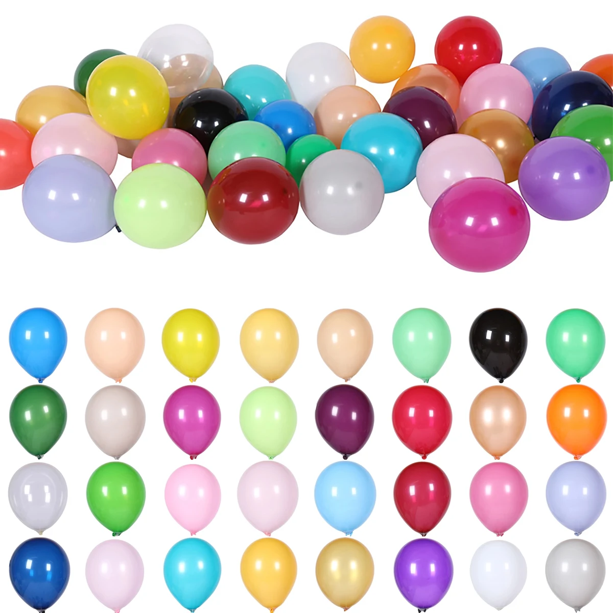 MOQ 100pcs 10 Inches Rainbow Latex Balloon 1