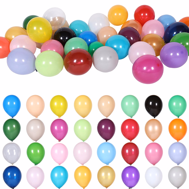 MOQ 100pcs 10 Inches Rainbow Latex Balloon