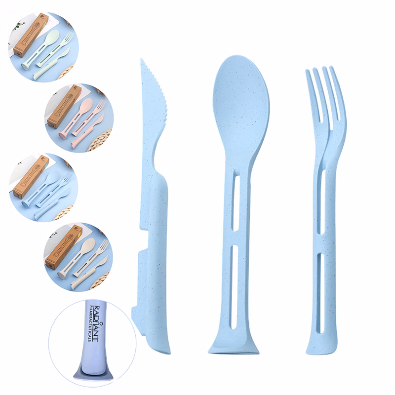 3 in 1 Portable Wheat Straw Utensils