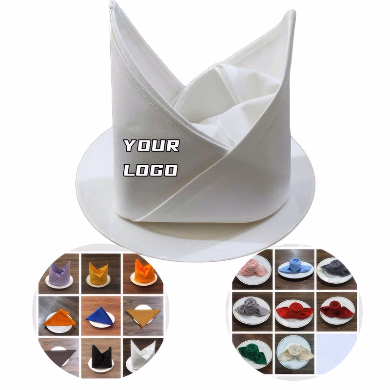 Custom Thickened Cotton Napkins - 21.65'' x 21.65''
