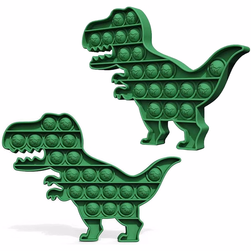 Dinosaur Shaped Silicone Push Pop Bubble Toy
