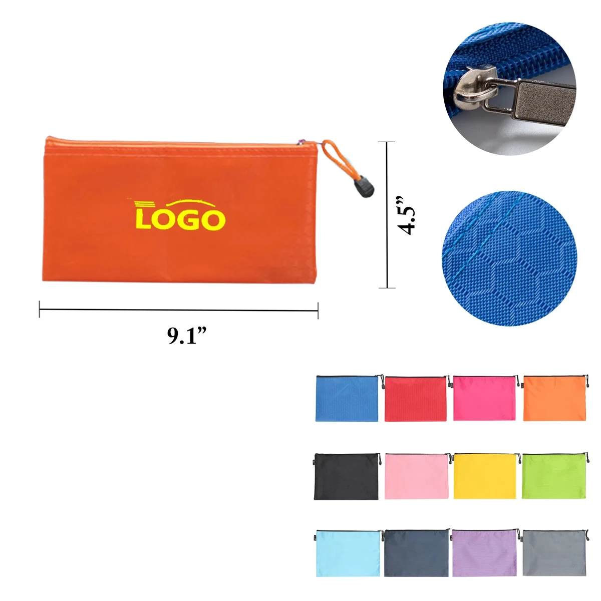 MOQ50 Thick Waterproof Oxford Football Pattern Zipper Bag 1