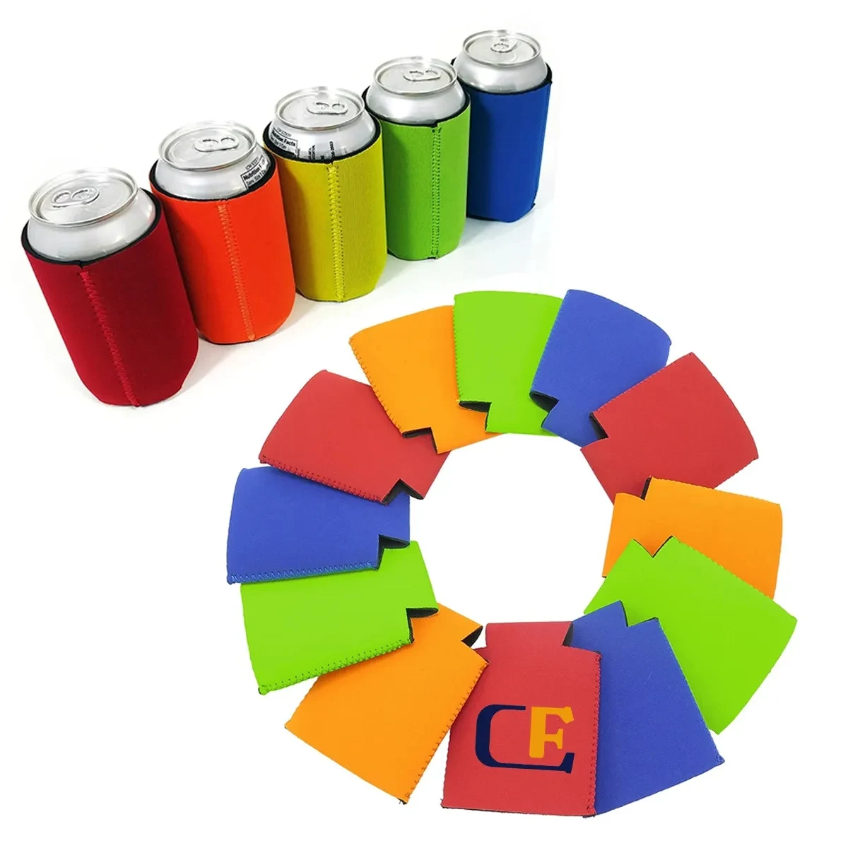 FULL COLOR Imprint Soft Insulated Beer Can Sleeves 1