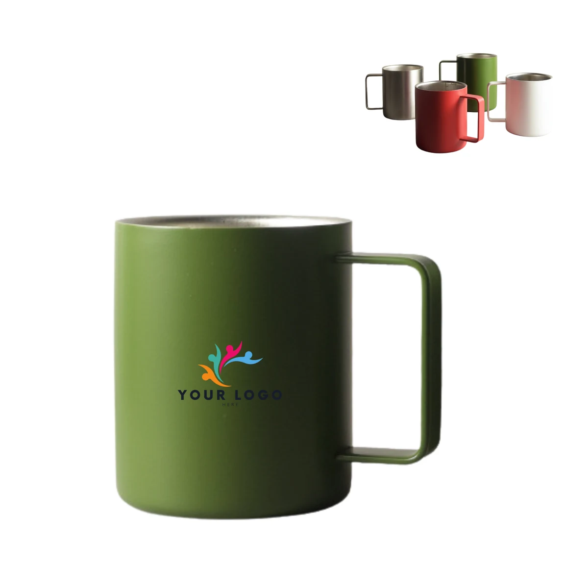 Double-Wall Coffee Mug with Handle 1