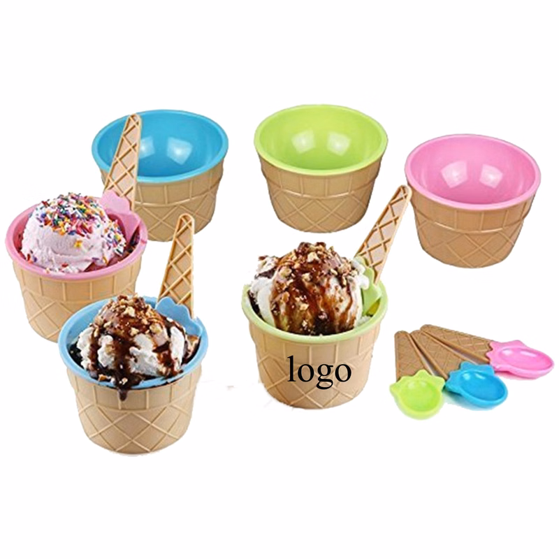 Reusable Ice Cream Bowls Spoon Set