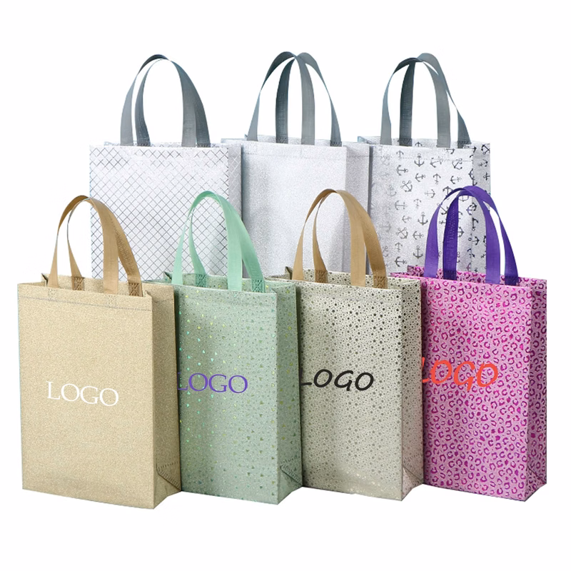 Metallic Non-woven Gift Tote Bags