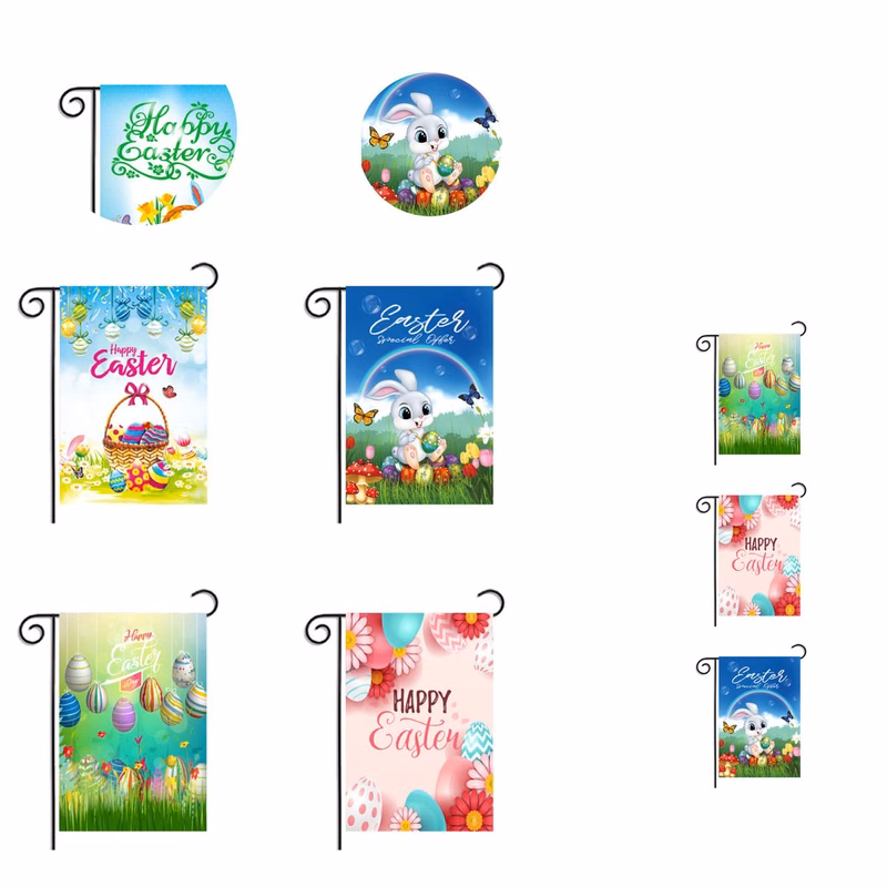 MOQ 50 Custom Printed 12x18 Double Sided Garden Banner for Home and Events