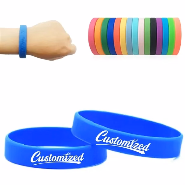 Custom Full-Color Silicone Bracelets 7.95 inch — Event Engagement & Team Spirit