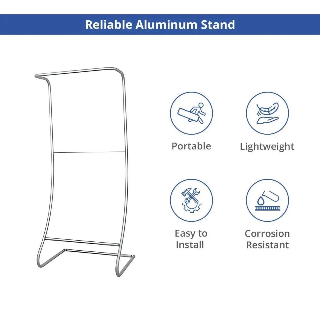Fabric Display Stand Snake D - Hardware only 1