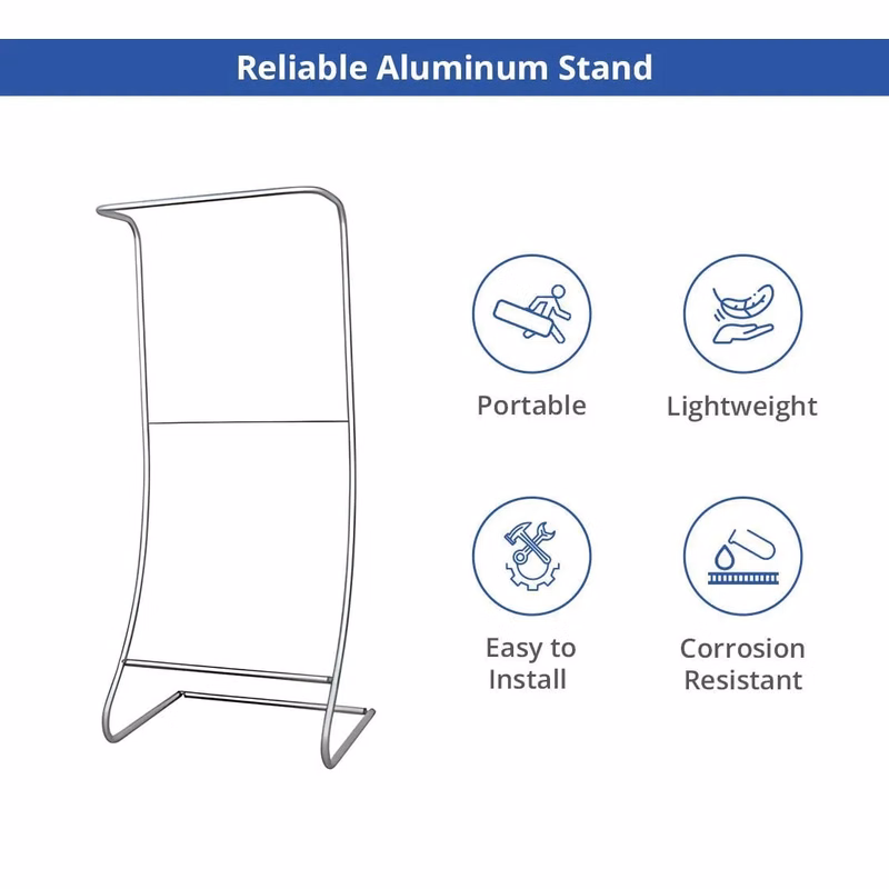 Fabric Display Stand Snake D - Hardware only