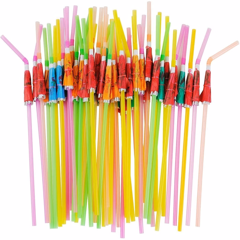 Umbrella Parasol Drinking Straws