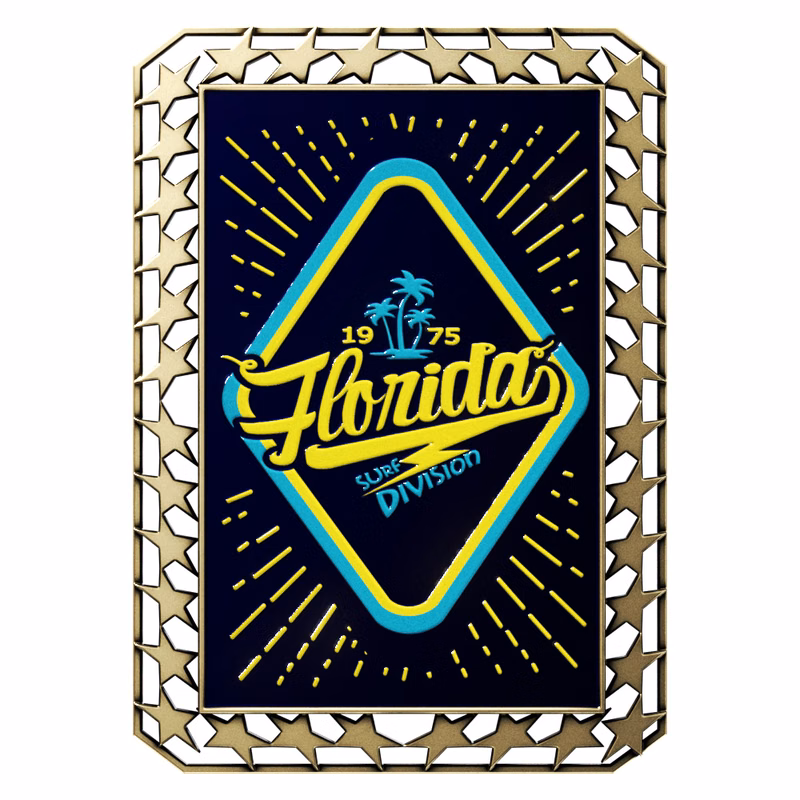 Vibraprint™ Antique Star Border Rectangle Insert Medallion (2-3/4")