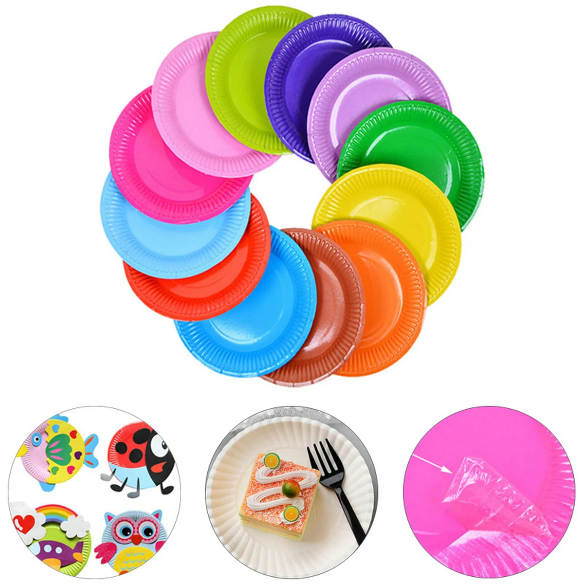7'' Kids DIY Plates Birthday Party Cake Plate 1