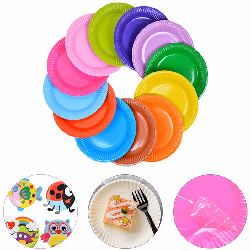 7'' Kids DIY Plates Birthday Party Cake Plate