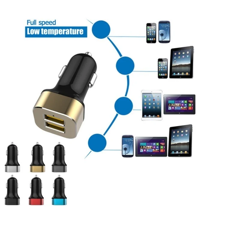 iBank ® 4.8 Amp Dual USB Car Charger for iPad, iPhone, iPod, USB Devices 1