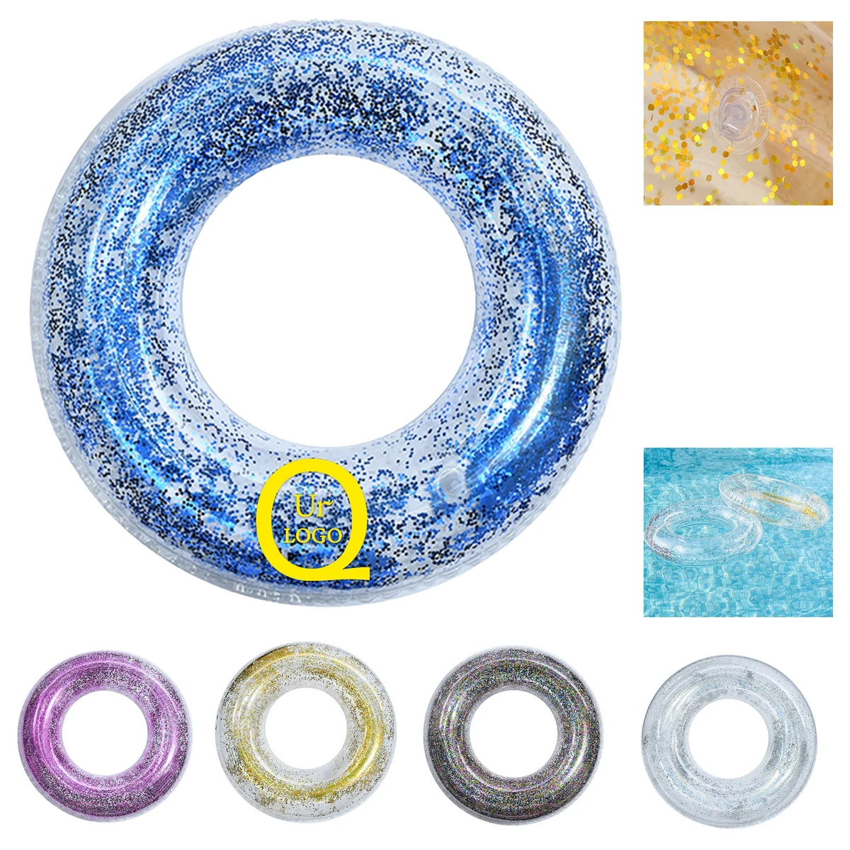 35-Inch Inflatable Sequin Swimming Ring 1